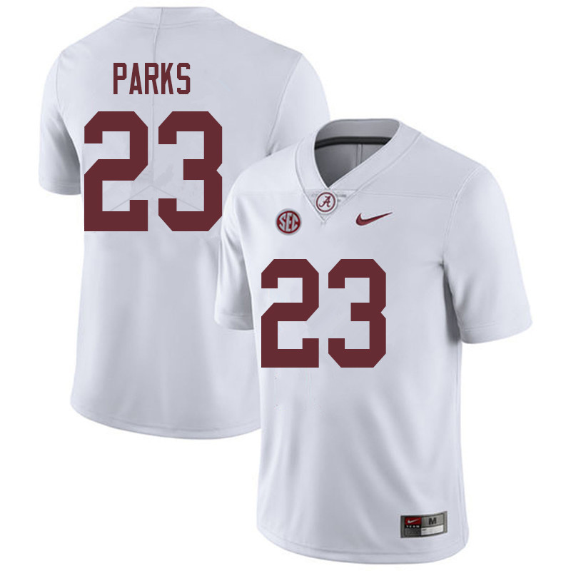 Alabama Crimson Tide Men's Jarez Parks #23 White NCAA Nike Authentic Stitched 2018 College Football Jersey JT16G23AI